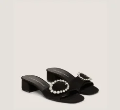 Stuart Weitzman Flat & Low Heel Sandals|Trending: Block Heels-CHANGE LOCATION Black