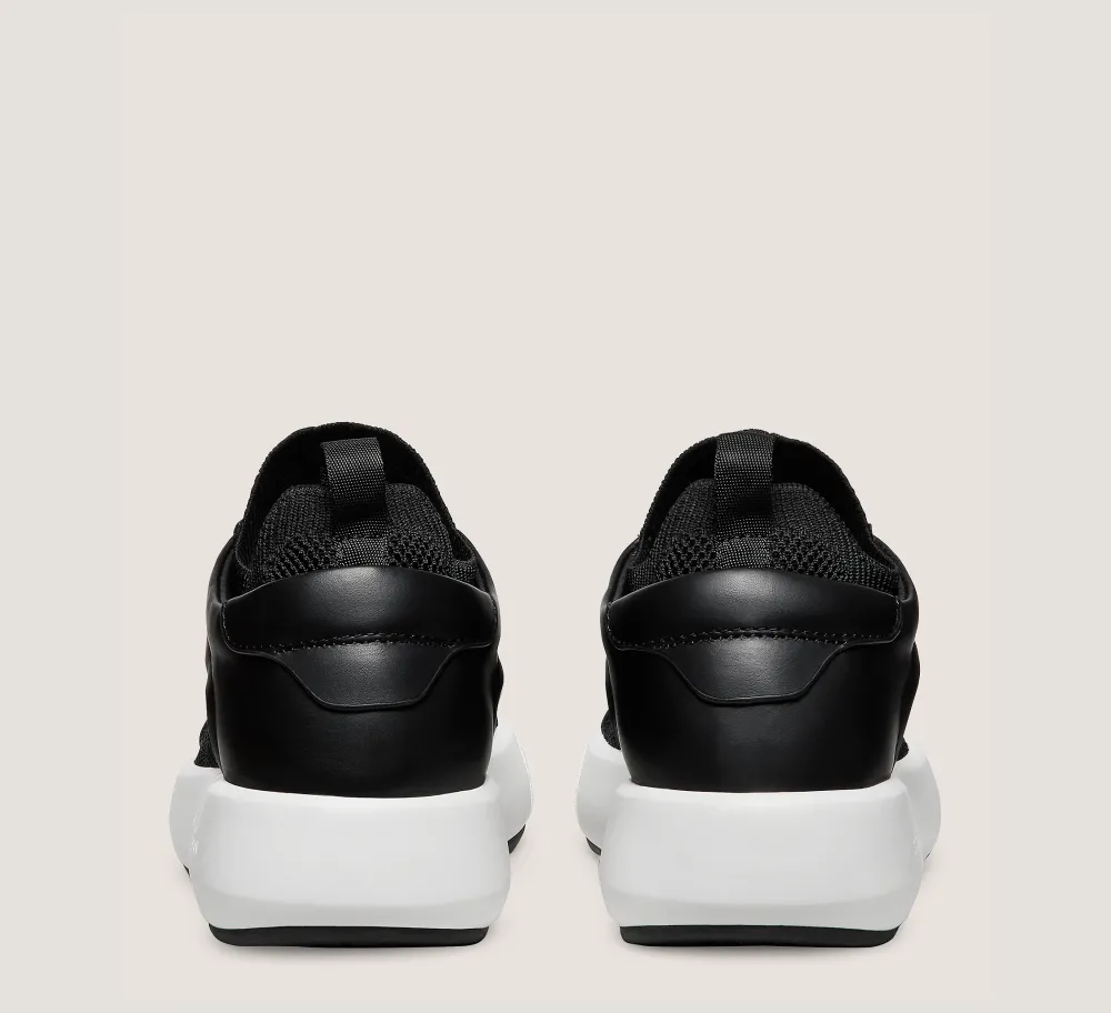 Stuart Weitzman Sneakers-CHANGE LOCATION Leather & knit fabric/Black