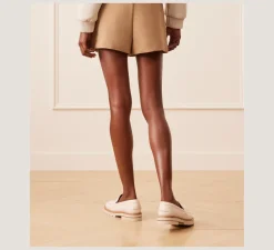 Stuart Weitzman The Work Essentials Edit|Flats & Loafers-CHANGE LOCATION Lacquered Nappa Leather/Seashell Tonal