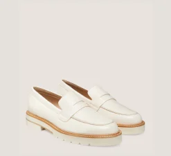 Stuart Weitzman The Work Essentials Edit|Flats & Loafers-CHANGE LOCATION Lacquered Nappa Leather/Seashell Tonal