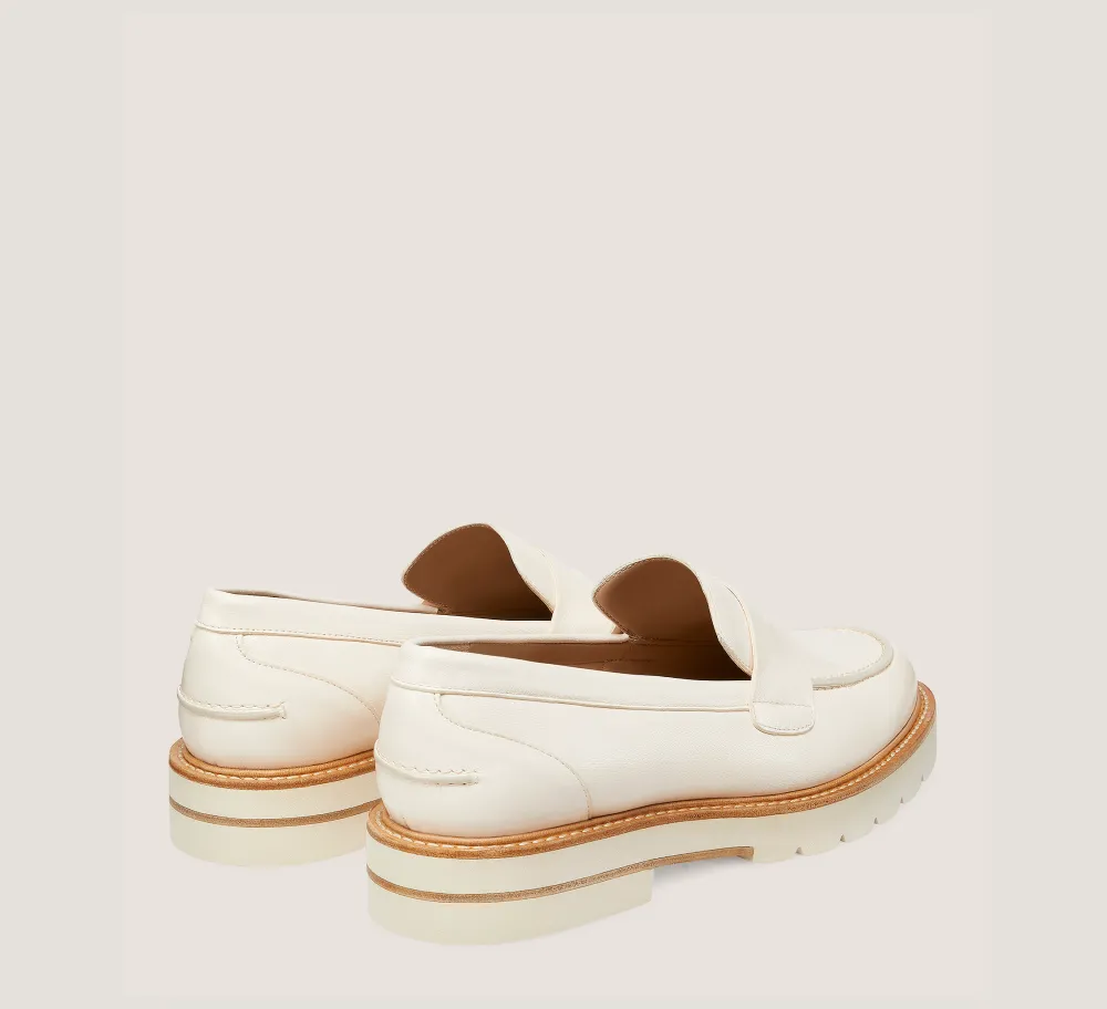 Stuart Weitzman The Work Essentials Edit|Flats & Loafers-CHANGE LOCATION Lacquered Nappa Leather/Seashell Tonal