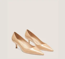 Stuart Weitzman The Occasion Edit|The SW Extended Sizes Collection-CHANGE LOCATION Patent leather/Adobe Beige