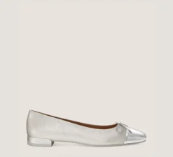 Stuart Weitzman The Work Essentials Edit|The Best Sellers Edit-CHANGE LOCATION Metallic linen & liquid metallic leather/Silver