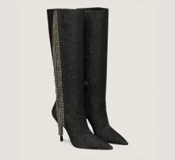 Stuart Weitzman The SW Exclusives Collection|The Occasion Edit-CHANGE LOCATION Vintage denim & crystal/Black & Black Diamond