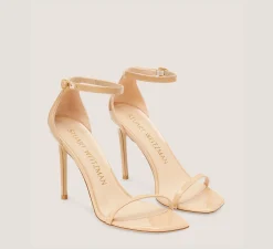 Stuart Weitzman The SW Icons Collection|The Nudist Collection-CHANGE LOCATION Patent leather/Adobe Beige
