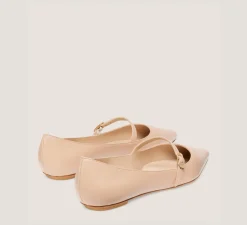 Stuart Weitzman Flats & Loafers-CHANGE LOCATION Lacquered Nappa Leather/Adobe Beige