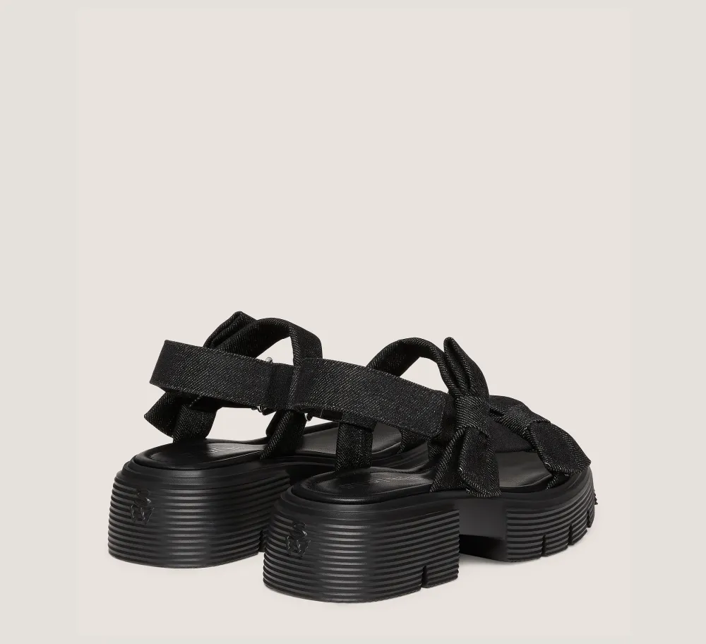 Stuart Weitzman Flat & Low Heel Sandals|The SW Extended Sizes Collection-CHANGE LOCATION Black