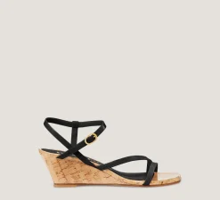 Stuart Weitzman Mid Heel Sandals|Wedges & Espadrilles-CHANGE LOCATION Patent leather/Black