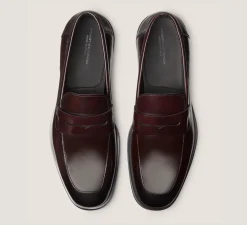 Stuart Weitzman MEN'S-CHANGE LOCATION Brushed Leather/Burgundy