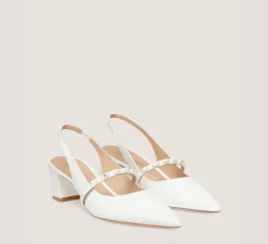 Stuart Weitzman Trending: Block Heels|The Bridal Collection-CHANGE LOCATION Patent leather/White