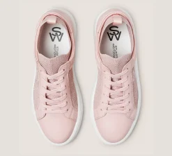 Stuart Weitzman The SW Exclusives Collection|Sneakers-CHANGE LOCATION Leather & knit fabric/Pink