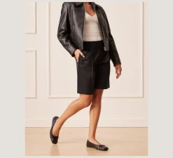 Stuart Weitzman The Work Essentials Edit|Flats & Loafers-CHANGE LOCATION Lacquered Nappa Leather/Black