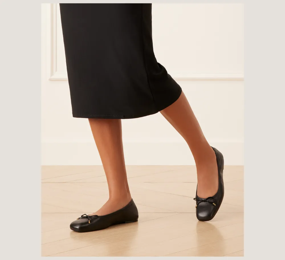 Stuart Weitzman The Work Essentials Edit|Flats & Loafers-CHANGE LOCATION Lacquered Nappa Leather/Black