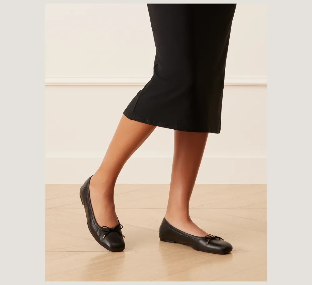 Stuart Weitzman The Work Essentials Edit|Flats & Loafers-CHANGE LOCATION Lacquered Nappa Leather/Black
