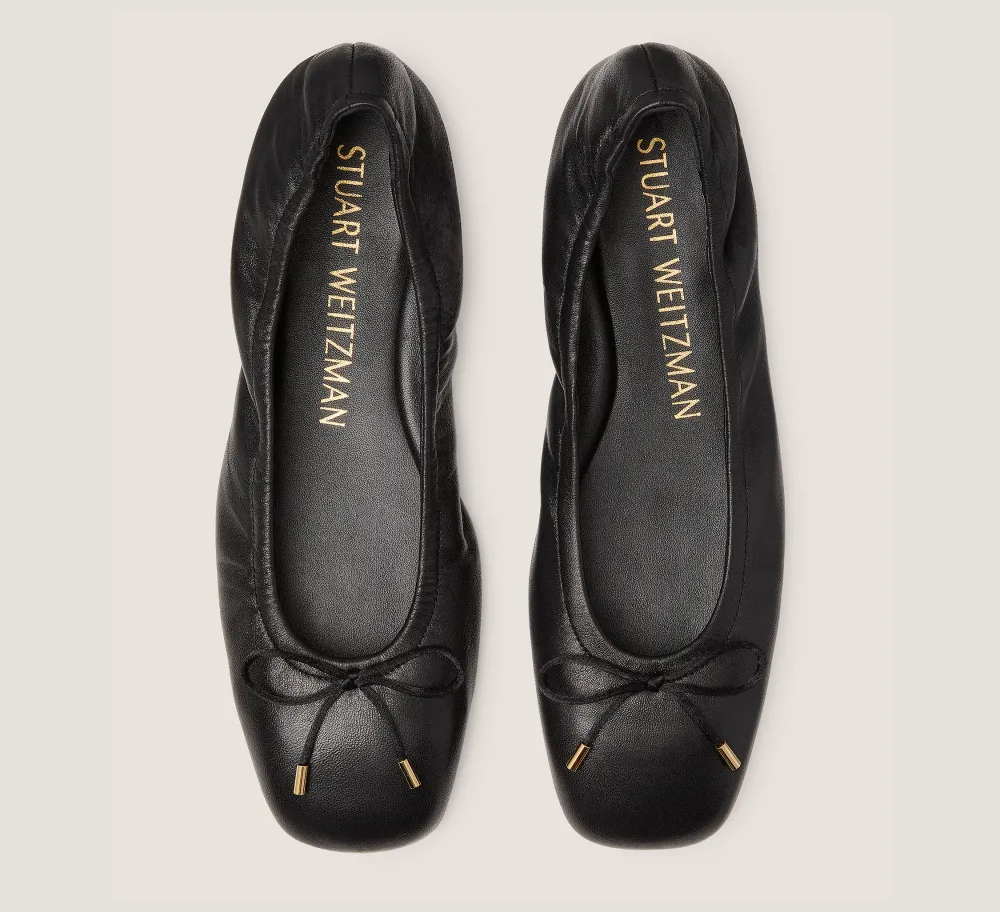 Stuart Weitzman The Work Essentials Edit|Flats & Loafers-CHANGE LOCATION Lacquered Nappa Leather/Black