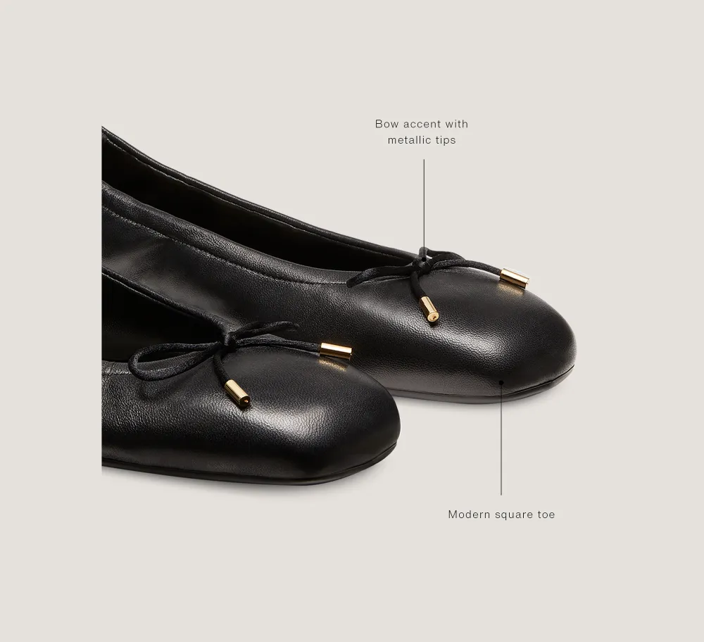 Stuart Weitzman The Work Essentials Edit|Flats & Loafers-CHANGE LOCATION Lacquered Nappa Leather/Black