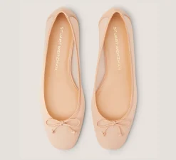 Stuart Weitzman The SW Extended Sizes Collection|Flats & Loafers-CHANGE LOCATION Mesh & Lacquered Nappa Leather/Ginger