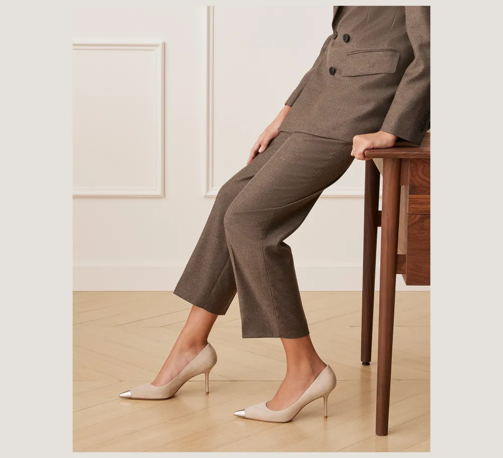 Stuart Weitzman The SW Exclusives Collection|Pumps & Heels-CHANGE LOCATION Lacquered nappa leather & metal/Cherry & Brushed Silver