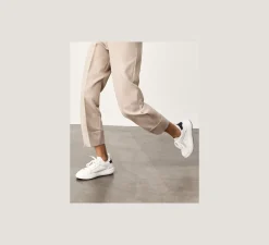 Stuart Weitzman The SW Exclusives Collection|Sneakers-CHANGE LOCATION Leather & knit fabric/White & Black