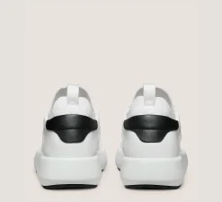 Stuart Weitzman The SW Exclusives Collection|Sneakers-CHANGE LOCATION Leather & knit fabric/White & Black