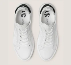 Stuart Weitzman The SW Exclusives Collection|Sneakers-CHANGE LOCATION Leather & knit fabric/White & Black