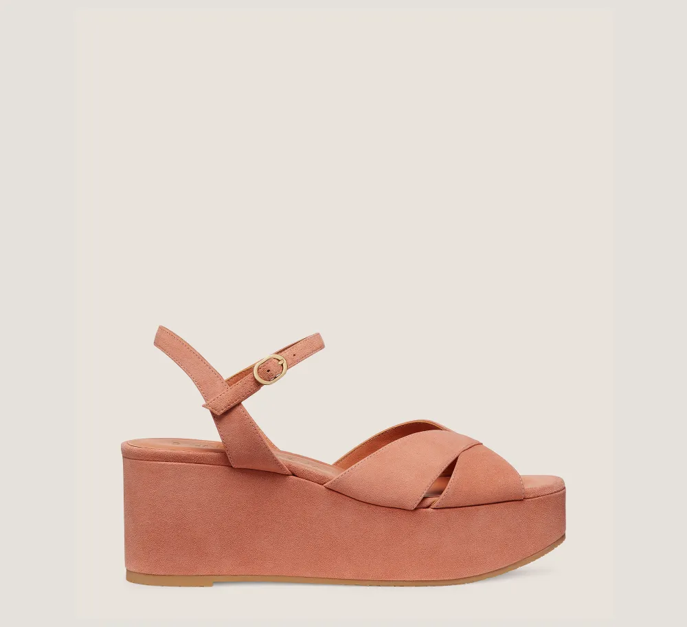 Stuart Weitzman Flat & Low Heel Sandals|Wedges & Espadrilles-CHANGE LOCATION Suede/Terracotta