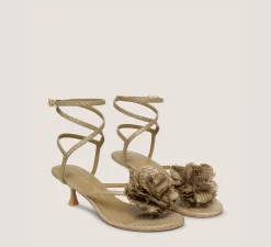 Stuart Weitzman Mid Heel Sandals|The Occasion Edit-CHANGE LOCATION Luxe Raffia/Khaki