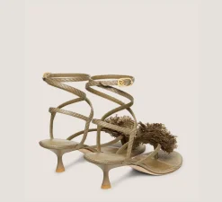 Stuart Weitzman Mid Heel Sandals|The Occasion Edit-CHANGE LOCATION Luxe Raffia/Khaki